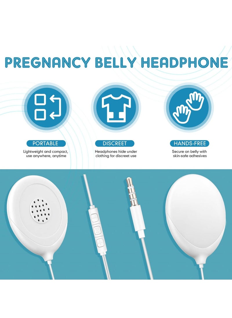 SYOSI - Baby Bump Headphones Set, Play Music & Sound to Baby Inside The Womb with Pregnancy Headphones for Belly, Prenatal Baby Shower Gifts for Mom - Image 1