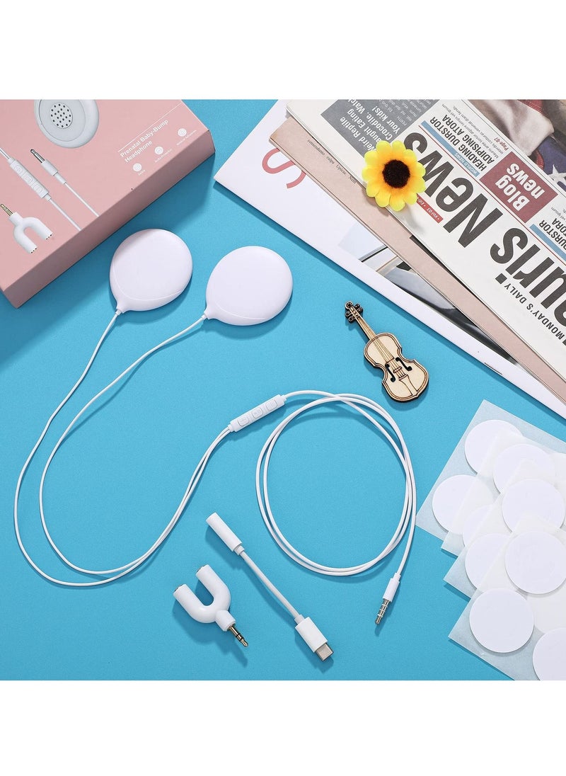SYOSI - Baby Bump Headphones Set, Play Music & Sound to Baby Inside The Womb with Pregnancy Headphones for Belly, Prenatal Baby Shower Gifts for Mom - Image 1