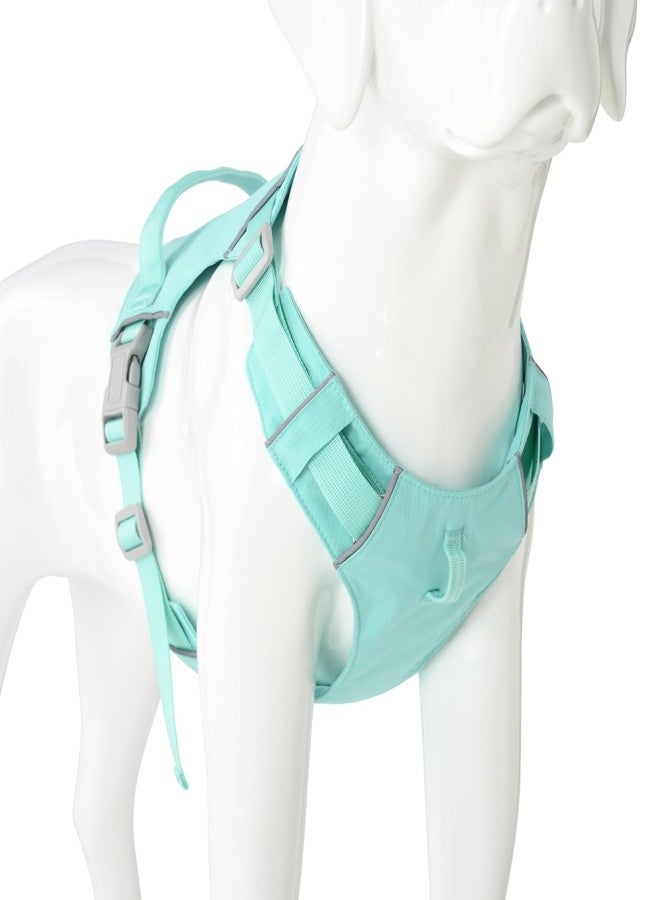 مايل هاي لايف سرج كلاب Mile High Life بدون شد مع شريط عاكس، سرج خفيف الوزن قابل للتعديل وسهل الارتداء للكلاب الصغيرة والمتوسطة والكبيرة للمشي والجري والتدريب (أخضر، مقاس XL محيط الصدر 26-37 بوصة) - Image 1