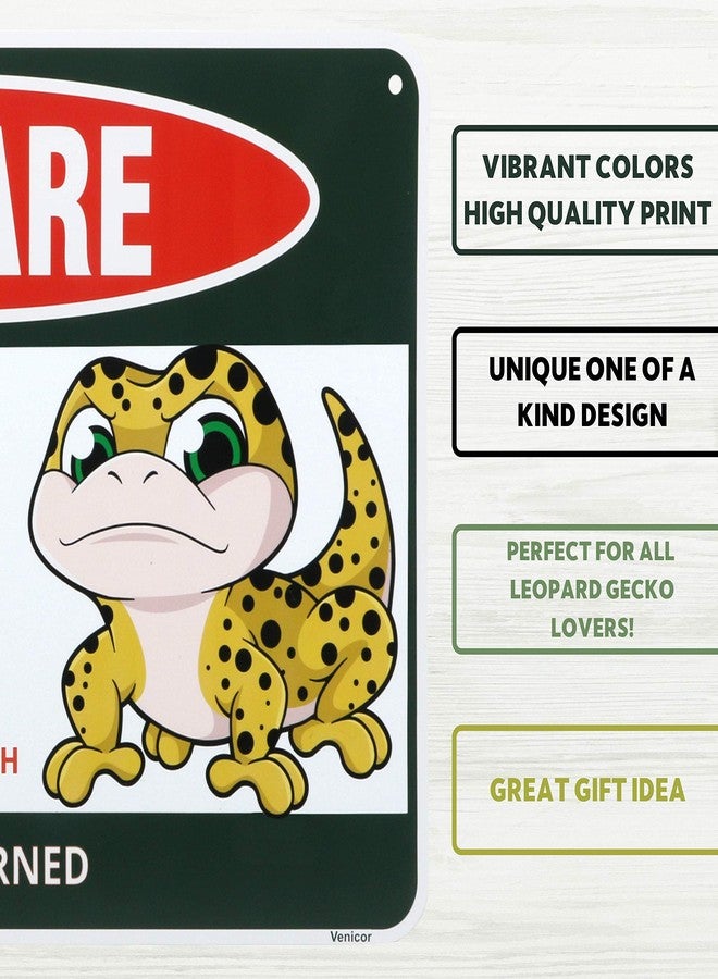 Venicor Leopard Gecko Sign Decor - 8 x 12 Inches - Aluminum - Leopard Gecko Tank Accessories Supplies Toy Gift - Image 3