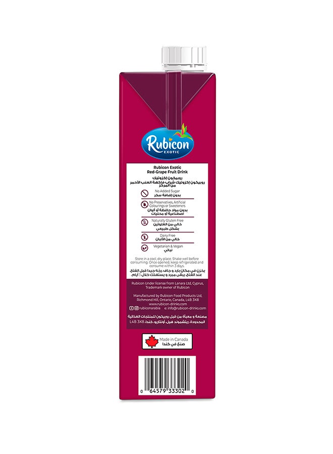 Rubicon Red Grape Fruit Drink With No Added Sugar 1L - Image 2