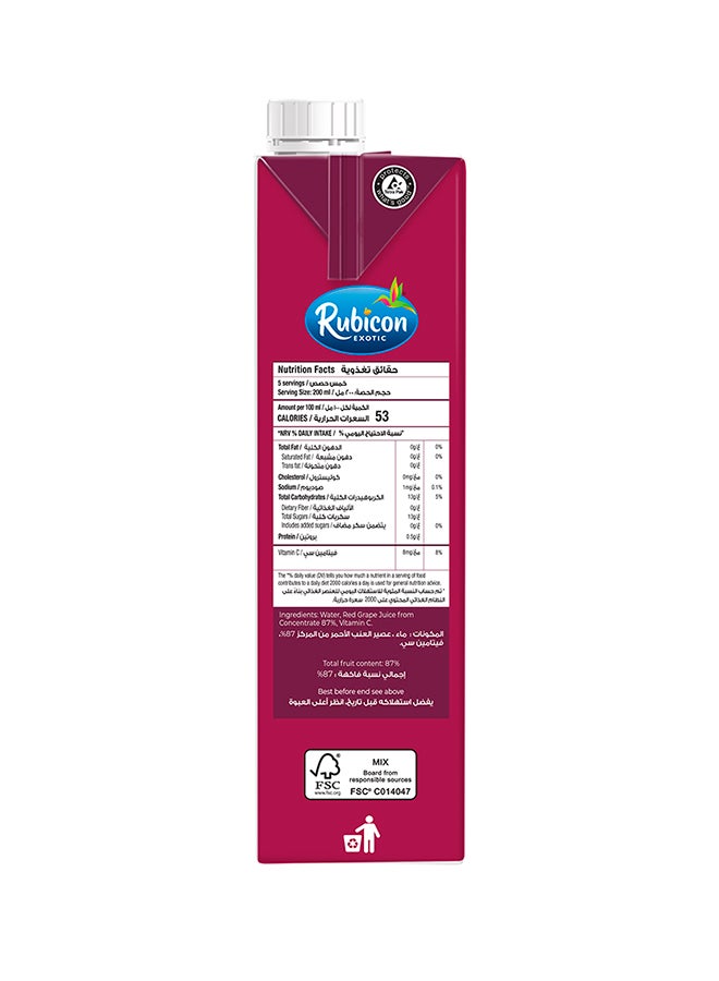 Rubicon Red Grape Fruit Drink With No Added Sugar 1L - Image 4