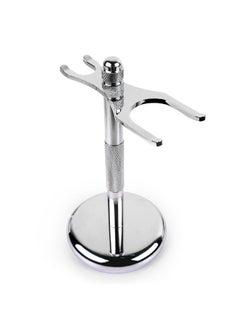 QSHAVE Deluxe Chrome Razor And Brush Stand Holder, Prolong The Life Of Your Shaving Brush, 2 Prongs  - Image 2