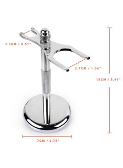 QSHAVE Deluxe Chrome Razor And Brush Stand Holder, Prolong The Life Of Your Shaving Brush, 2 Prongs  - Image 4