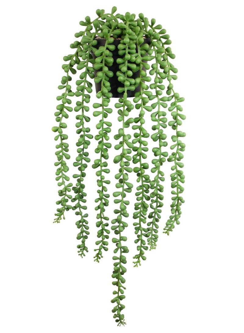 Indoor Artificial Pearl String Pot with Long-Path Realistic Green Artificial Hanging Succulents for Living Room, Kitchen, Balcony, Garden, Bedroom Decoration - Image 1
