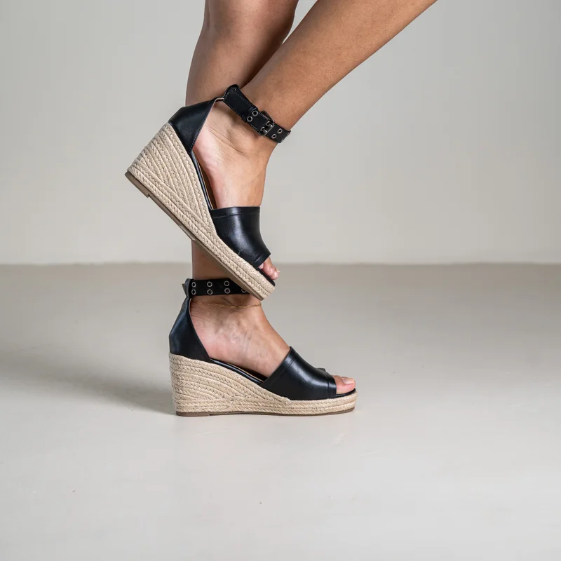 Lamaraparis MITOHI WEDGE SANDALS WITH ANKLE STRAP AND OPEN TOE