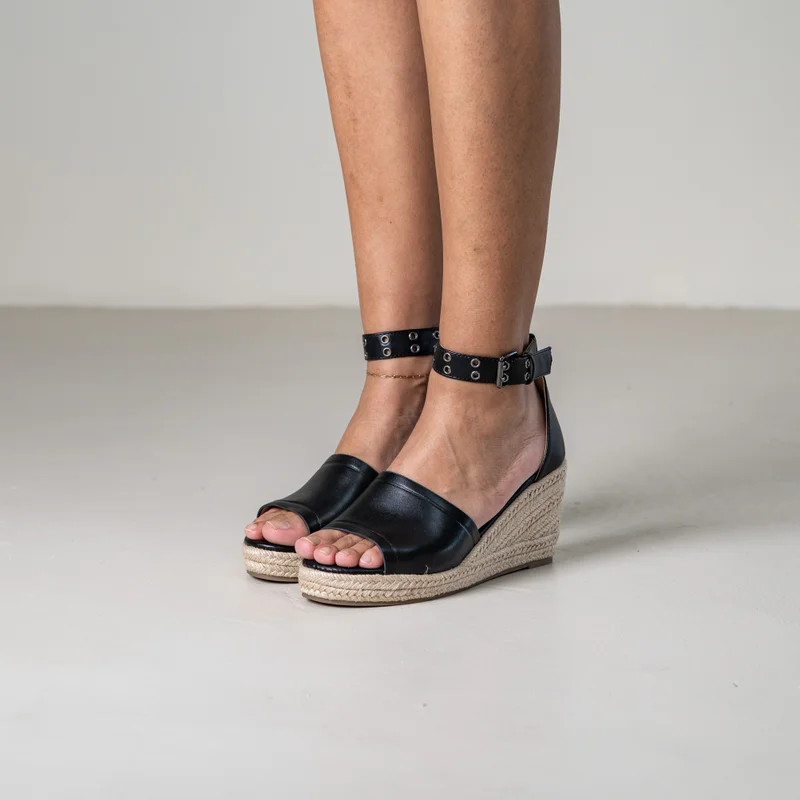 Lamaraparis MITOHI WEDGE SANDALS WITH ANKLE STRAP AND OPEN TOE