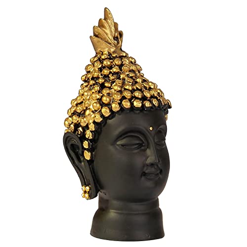 HC VILLA Resin Buddha Head Idol Statue | Buddha Head Meditation & Spiritual Showpiece for Home, Office, Living Room, Pooja Room & Garden Dcor | Feng Shui Figurine Gift for Positive Energy - Image 2