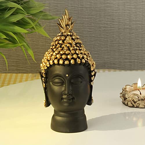 HC VILLA Resin Buddha Head Idol Statue | Buddha Head Meditation & Spiritual Showpiece for Home, Office, Living Room, Pooja Room & Garden Dcor | Feng Shui Figurine Gift for Positive Energy - Image 5