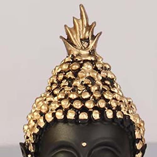 HC VILLA Resin Buddha Head Idol Statue | Buddha Head Meditation & Spiritual Showpiece for Home, Office, Living Room, Pooja Room & Garden Dcor | Feng Shui Figurine Gift for Positive Energy - Image 4