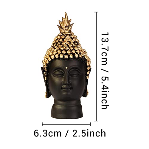 HC VILLA Resin Buddha Head Idol Statue | Buddha Head Meditation & Spiritual Showpiece for Home, Office, Living Room, Pooja Room & Garden Dcor | Feng Shui Figurine Gift for Positive Energy - Image 3
