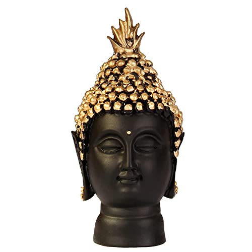 HC VILLA Resin Buddha Head Idol Statue | Buddha Head Meditation & Spiritual Showpiece for Home, Office, Living Room, Pooja Room & Garden Dcor | Feng Shui Figurine Gift for Positive Energy - Image 1