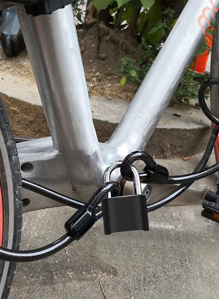 4 Digit Heavy Duty Combination Lock Outdoor Waterproof Padlock 1.3 Inch Shackle for Gate, Fence,Toolbox, Case, Hasp Storage, Gym Locker, Sports Locker, School Locker (Black) - Image 5