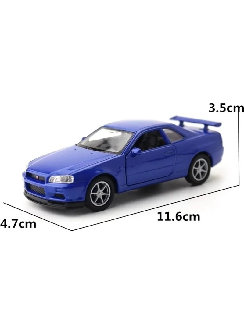 توبروك ستور Nissan Skyline Gt-R R34 1/36 Scale Diecast Metal Model Car Toy Car