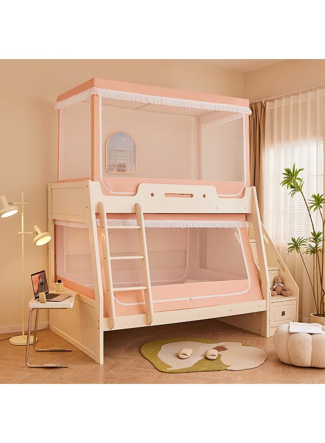 Bluejw Shading Curtain Upper And Lower Bunk Bed Mosquito Net Student Dormitory Single Encrypted Mosquito Net Three-door Paint Zipper Square Net - Image 1