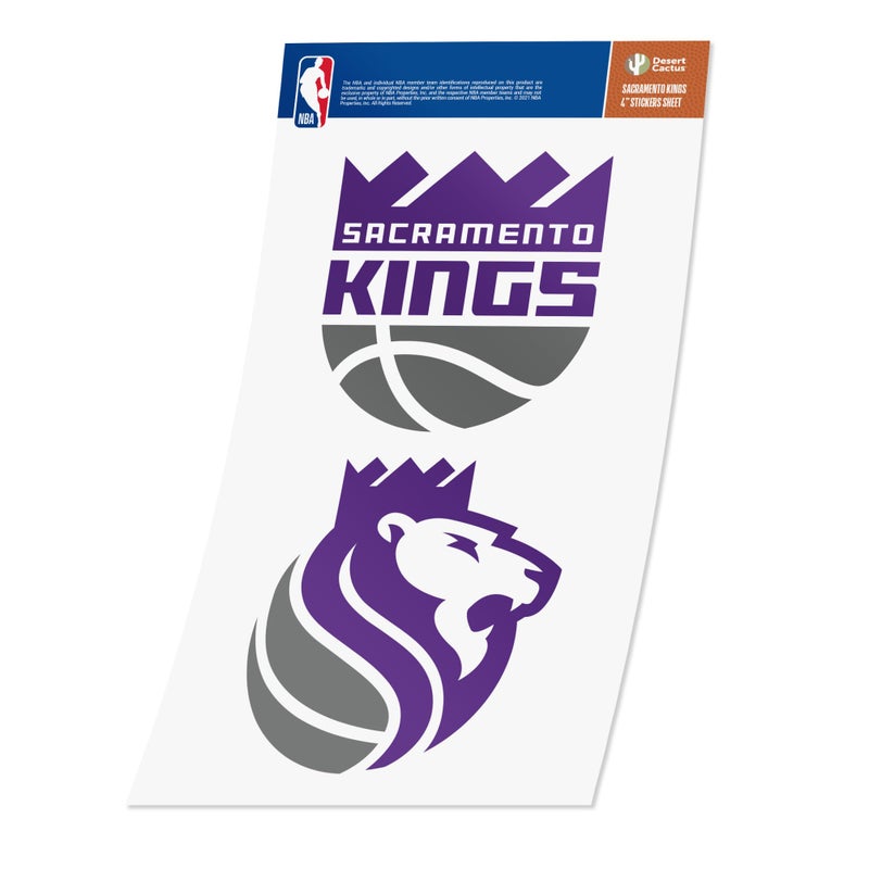 Desert Cactus Sacramento Kings Sticker NBA Officially Licensed Vinyl Decal Laptop Water Bottle Car Scrapbook 4 Inch