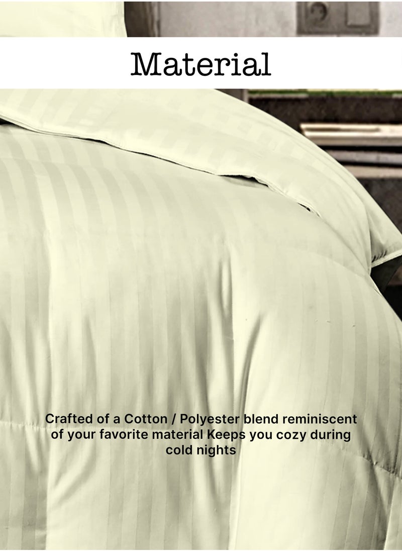 American Linen American Linen Cozy Dreams All-Season Double Comforter Duvet - 220x230cm Cream  - Image 3