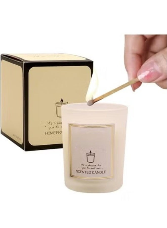 Misty Forest Scented Candle, Soy Wax Home Fragrance, Frosted Glass Jar, 140 g - Image 3