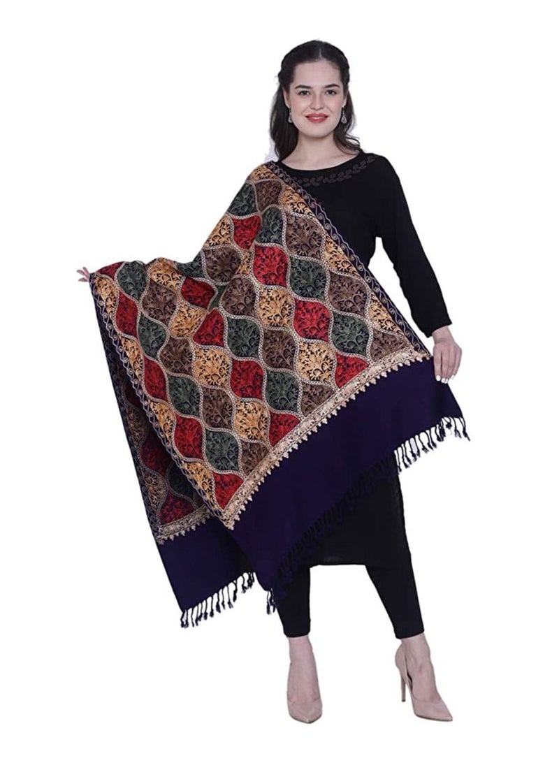 Women's Kashmiri Aari Embroidered Wool Stole - Image 2