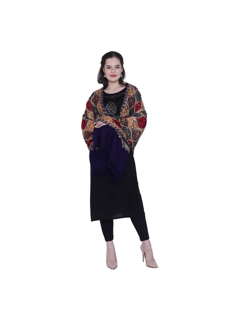 Women's Kashmiri Aari Embroidered Wool Stole - Image 3