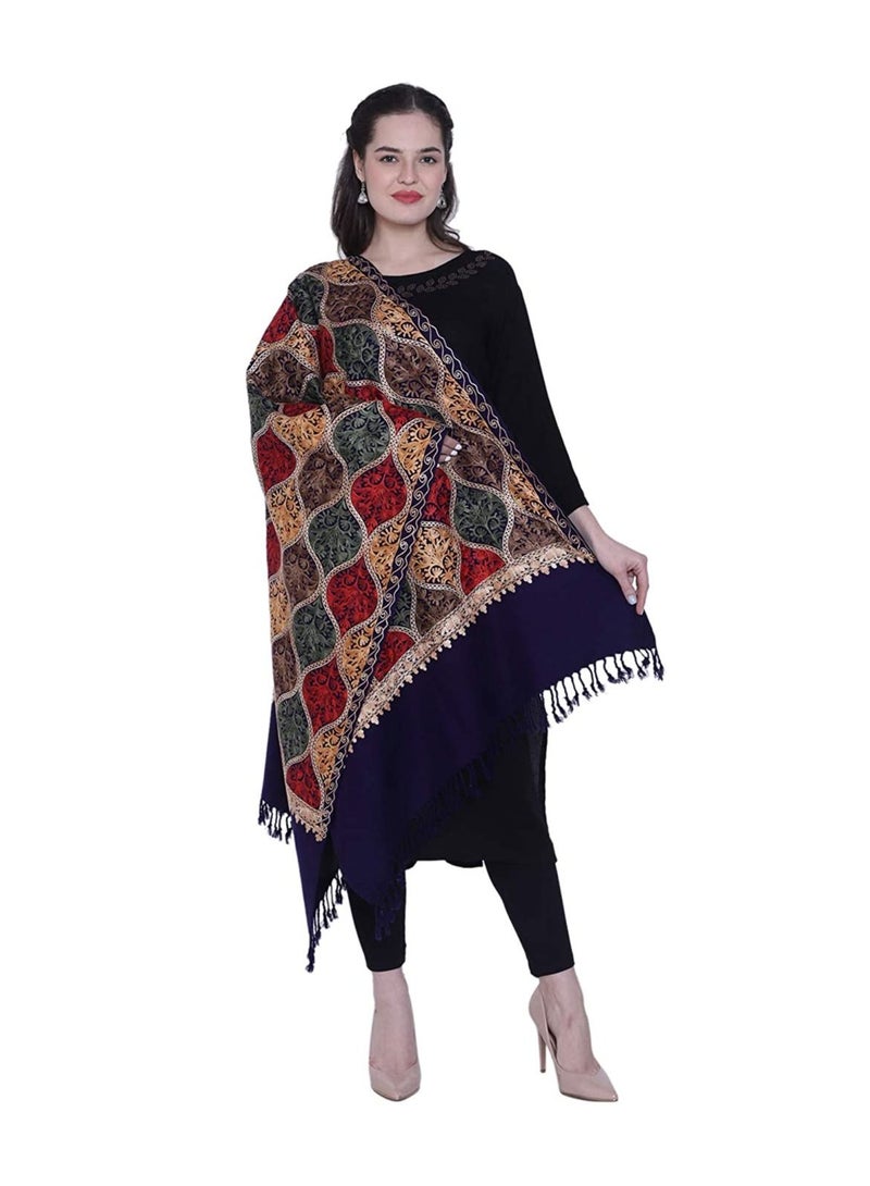 Women's Kashmiri Aari Embroidered Wool Stole - Image 4