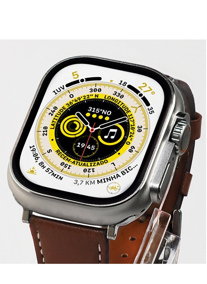 PRIMO PLUS - The New PR ULTRA MAX Smart Watch Series 8 With A Full Screen Works With The Android And IOS System Is Responsive Wireless Charging And Supports GPS With 7 Bracelets and Protection Cover , Size 49 mm - - Image 1