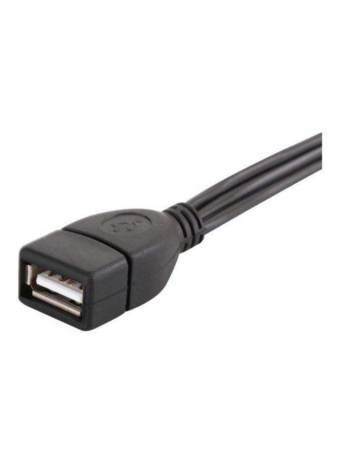 NIBEMINENT USB A To Female Socket 3 RCA Male Video A/V Camcorder Adapter Cable Black  - Image 3