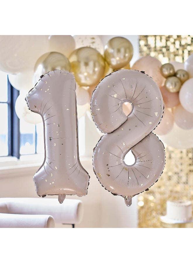 Ginger Ray Gold Speckle 18Th Birthday Balloons - Image 1