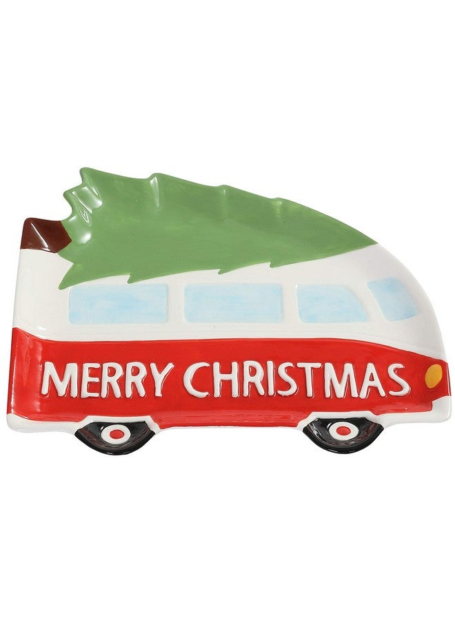 ستيفاني إمبورتس لوحة سيراميك مميزة على شكل حافلة لعيد الميلاد المجيد، مقاس 10 بوصات، من ستيفاني إمبورتس - Image 2