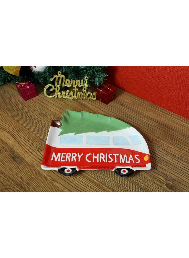 ستيفاني إمبورتس لوحة سيراميك مميزة على شكل حافلة لعيد الميلاد المجيد، مقاس 10 بوصات، من ستيفاني إمبورتس - Image 5