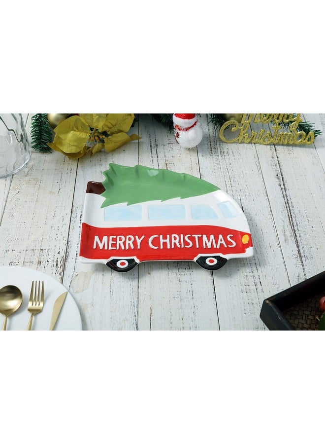 ستيفاني إمبورتس لوحة سيراميك مميزة على شكل حافلة لعيد الميلاد المجيد، مقاس 10 بوصات، من ستيفاني إمبورتس - Image 4