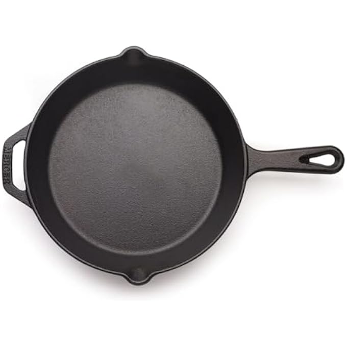 HOUSLET Kitchen 12 Inch Saute Fry Pan PreSeasoned Cast Iron Skillet Frying Pan Cast Iron Pan Safe Grill Cookware For Indoor  Outdoor Use - Image 3