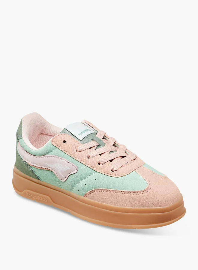 kangaROOS Girls' Panelled Sports Shoes with Lace-Up Closure