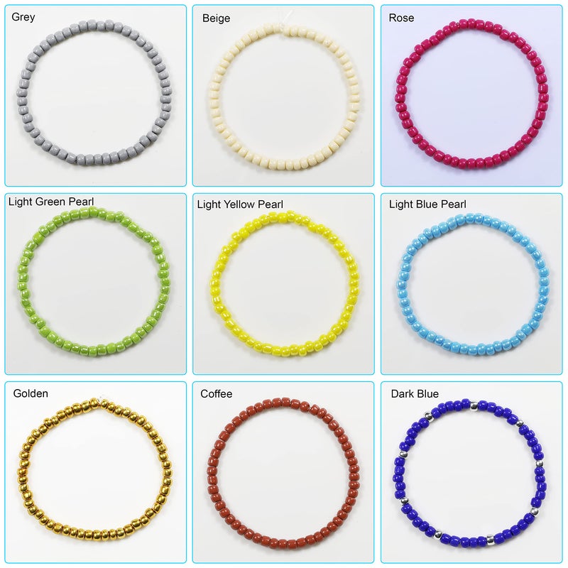 Bala&Fillic Red Color 4mm Seed Beads About 1200pcs/100Grams in Bag, 6/0 Glass Craft Beads for Making Bracelet and Necklace (Red) - Image 5