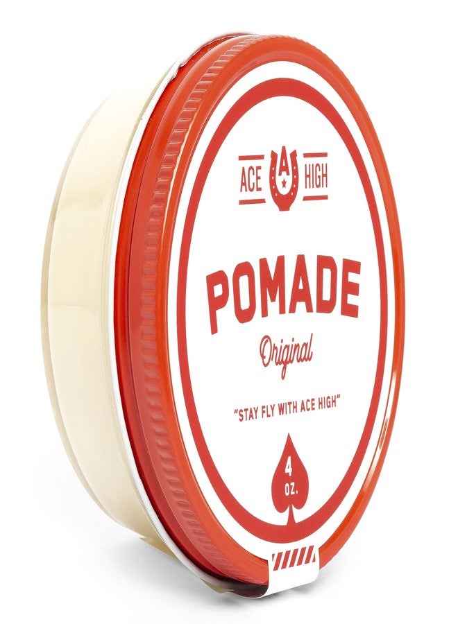 Ace High Pomade, Strong Hold, Natural Shine, Water Based, Hand Crafted, 4oz - Image 1