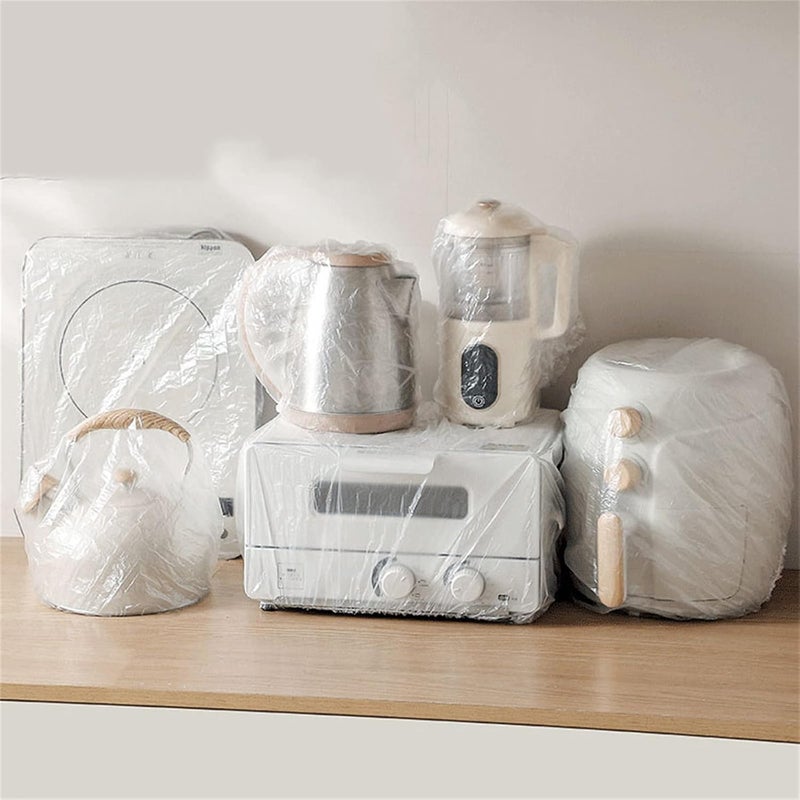 GIONAR Thickened Disposable Dust Cover - Clear Kitchen Appliance Covers, Household Kitchen Appliance Universal Dustproof Protective Cover, Elastic Small Appliance Covers, Reusable Dust Covers (60 * 70cm) - Image 2
