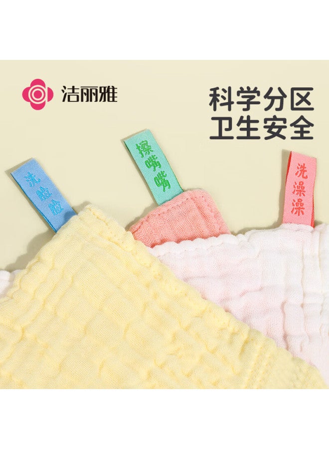 جريس Grace Pure Cotton Gauze Towel، منديل سيلان الأطفال للأطفال، فوطة غسيل وجه للأطفال، للمواليد الجدد، 30*30 سم، 4 قطع في العبوة - Image 3