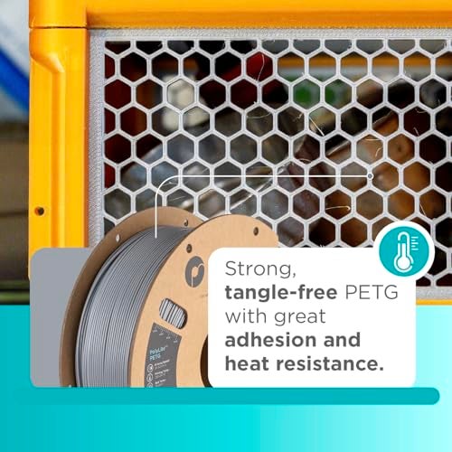 polymaker خيوط بوليمكر PETG 1.75 مم 1 كجم رمادي لطابعة ثلاثية الأبعاد، خيوط بوليلايت PETG للطباعة ثلاثية الأبعاد 1.75 مم، دقة الأبعاد +/- 0.03 مم، الطباعة مع معظم الطابعات ثلاثية الأبعاد - Image 2