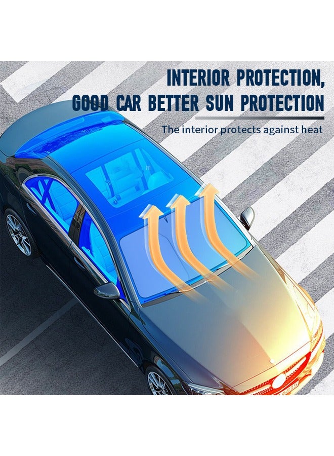 HABIBI Car Windshield Shade Cover Auto Front Window Sun Visor UV Blocking Reflectors Foldable Car Umbrella interior Accessories for Toyota, Hyundai, Kia, Ford, Nissan 145x80cm - Image 2