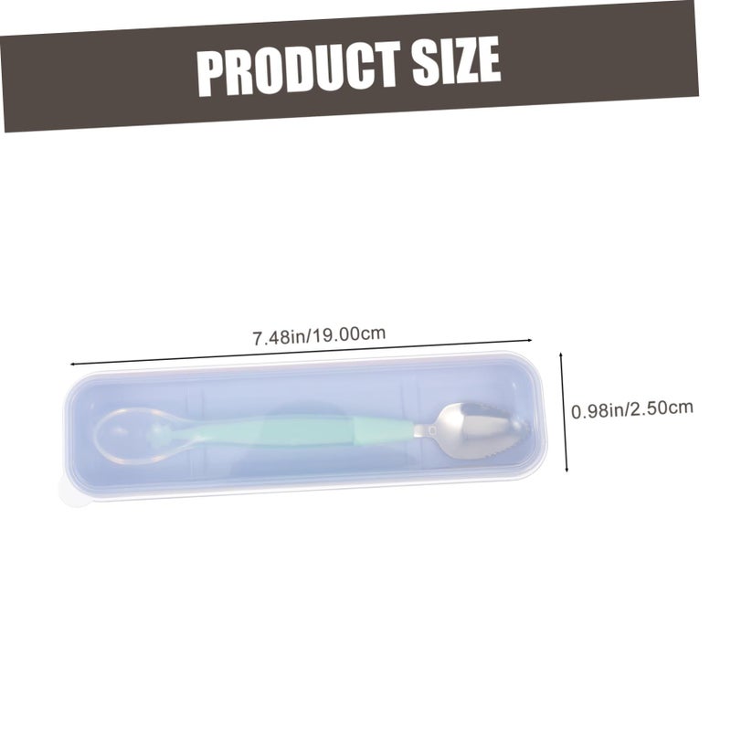 Stainless Steel Dredging Spoon Set of 2 Kitchen Utensils for Kids Random Color - Image 3