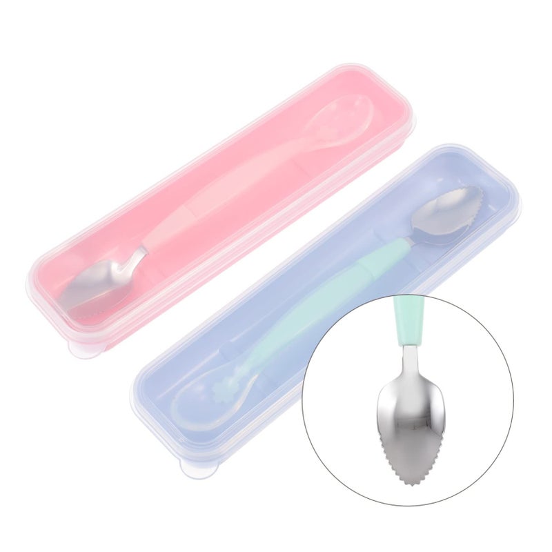 Stainless Steel Dredging Spoon Set of 2 Kitchen Utensils for Kids Random Color - Image 5
