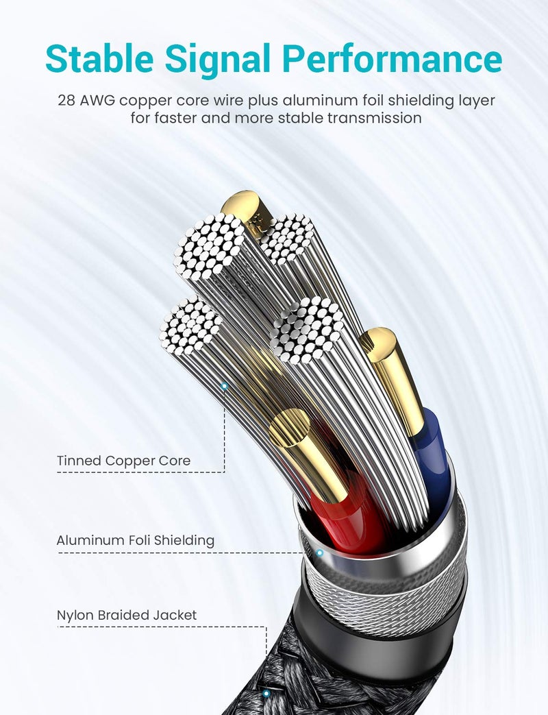 Ainope كابل تمديد USB AINOPE، موسع USB، كابل تمديد USB 3.0، سلك ذكر إلى أنثى لنقل بيانات عالي متوافق مع كاميرا الويب، لوحة مفاتيح USB، محرك فلاش، قرص صلب، طابعة، 10 قدم، أسود - Image 3