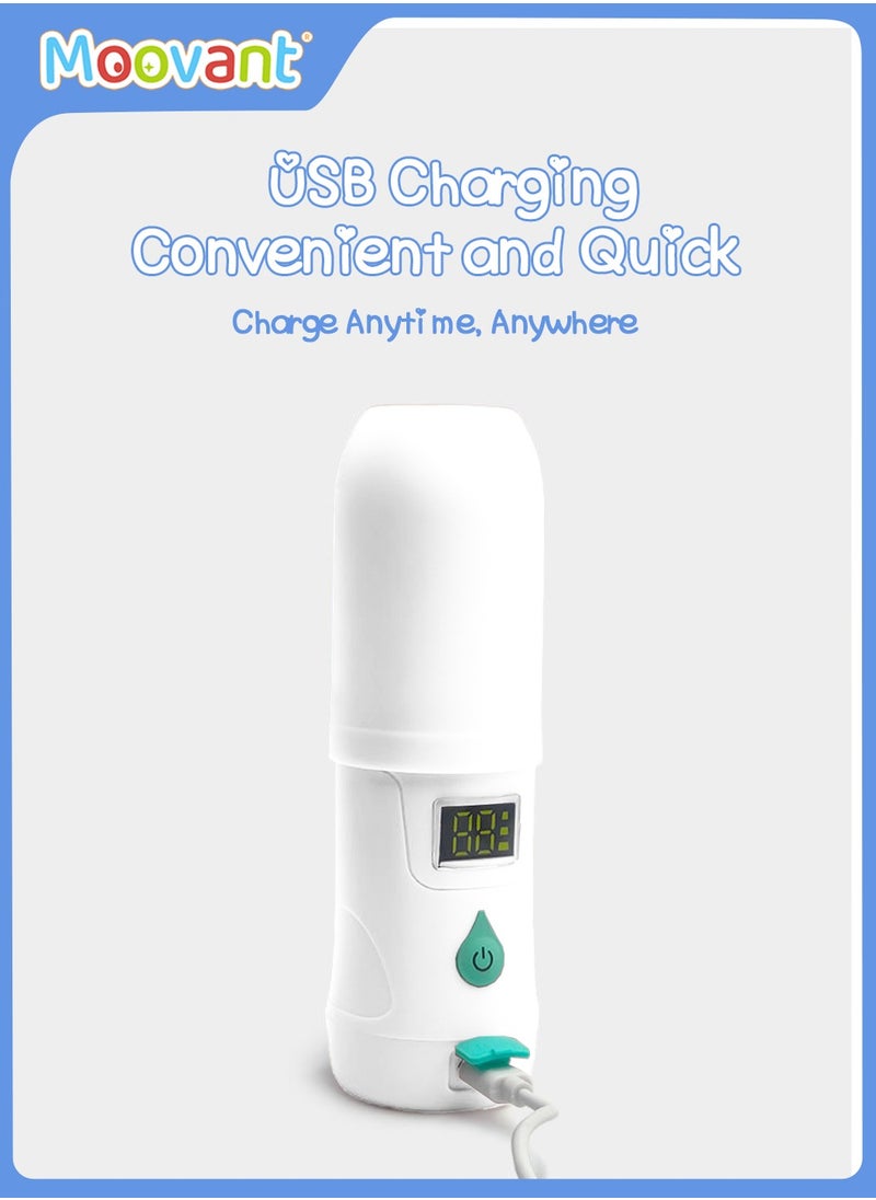 Moovant Baby Nasal Aspirator with 3-Level Suction Adjustable, Electric Nose Suction with 3 Silicone Tips, USB Rechargeable & Low Noise for Nasal Care Baby Infant  - Image 5