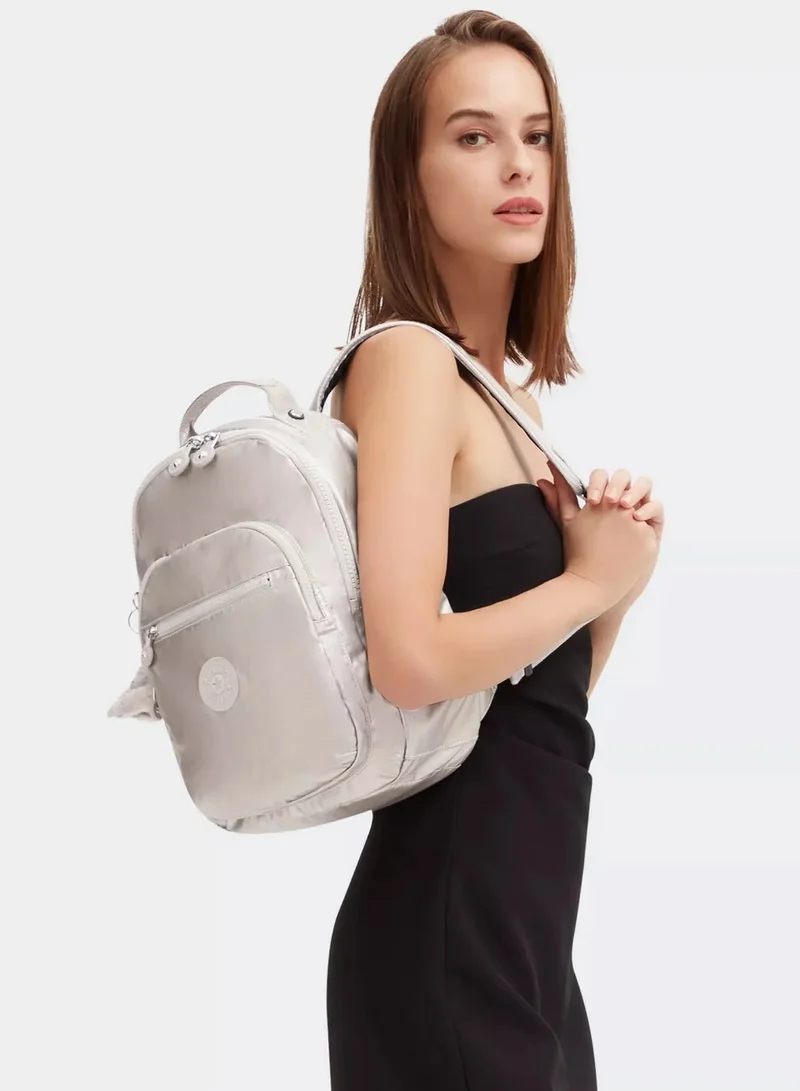 كيبلينغ Seoul S Small Female Backpack With Tablet Compartment - Metallic Glow