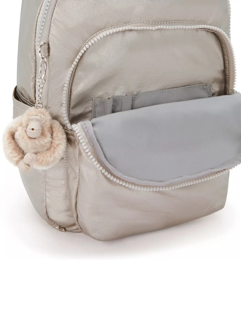 Kipling  Seoul S Female Small Backpack With Tablet Compartment - Metallic Glow for Women | Best Price UAE