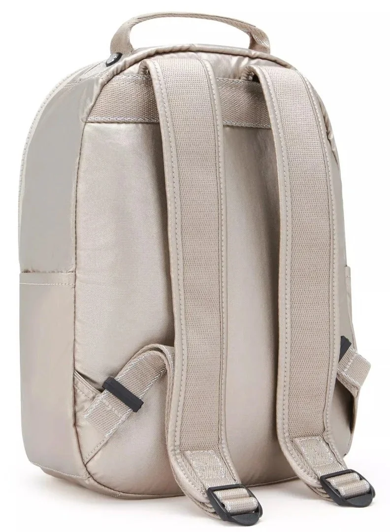 Kipling  Seoul S Female Small Backpack With Tablet Compartment - Metallic Glow for Women | Best Price UAE