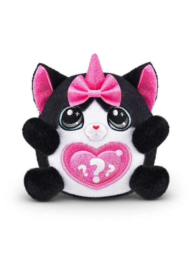Rainbocorns Rainbocorns Kittycorn Surprise Series 2, Lucky the Black Cat - Collectible Plush - 10 Surprises to Unbox, Peel and Reveal Heart, stickers, Ages 3+ (Black Cat) - Image 3