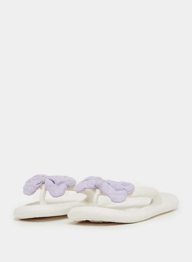 Take Two Bow Design Foam Slipper