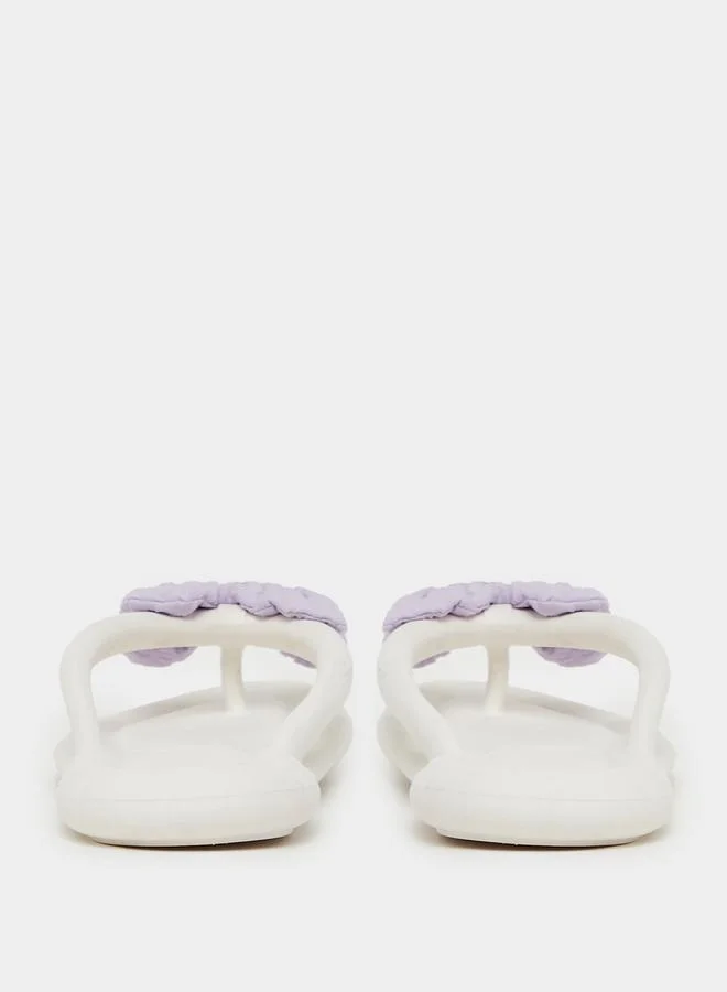 Take Two Bow Design Foam Slipper
