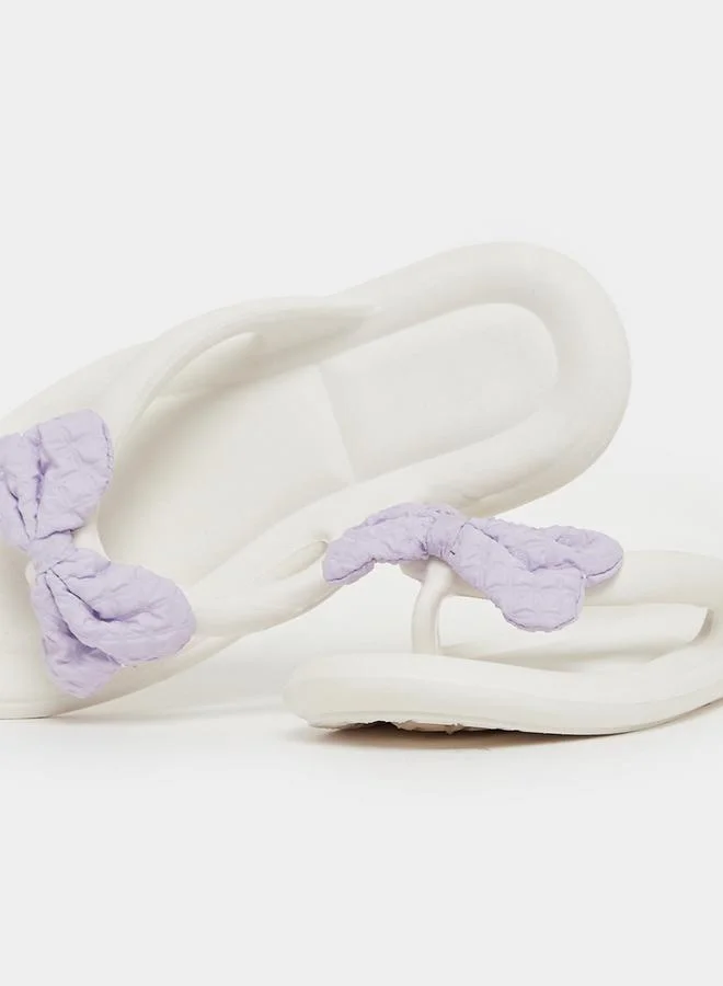 Take Two Bow Design Foam Slipper